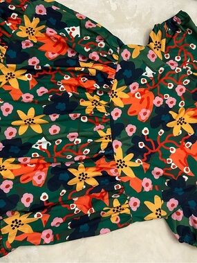 Shein Babydoll tiered mini dress. Bold retrain floral print. Size 2X